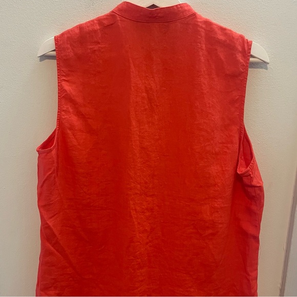 Linen Bright Sleeveless Top Size L Jones New York Vintage - Picture 5 of 7